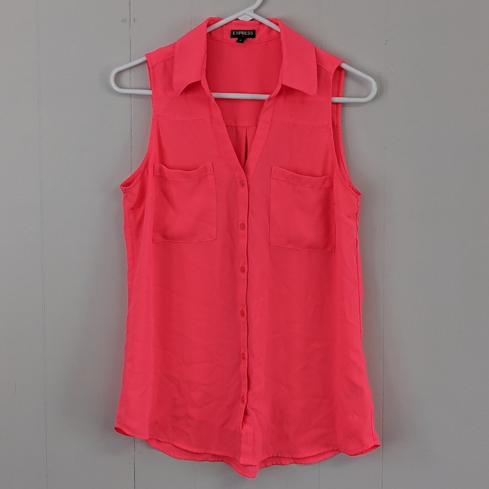 Express Neon Sleeveless Blouse